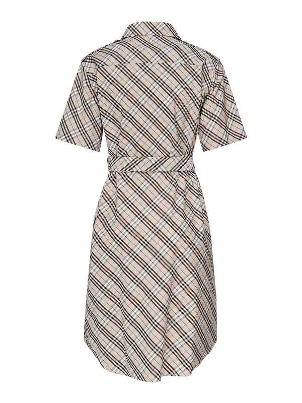 BURBERRY: Knielange Kleider online - Knielanges Kleid - Beige