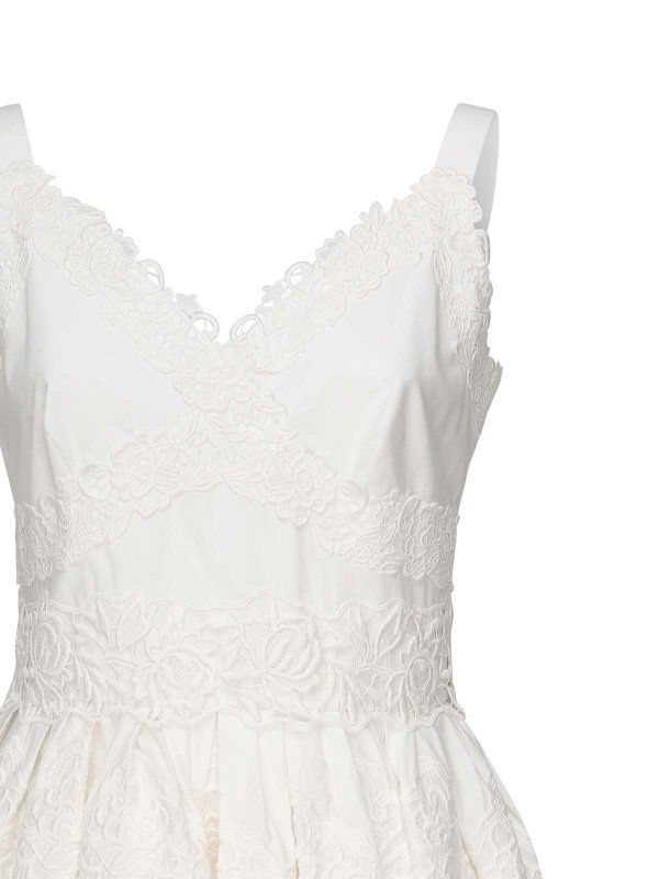 The Best Shops DOLCE & GABBANA: abiti al ginocchio - Abito midi di cotone con ricamo