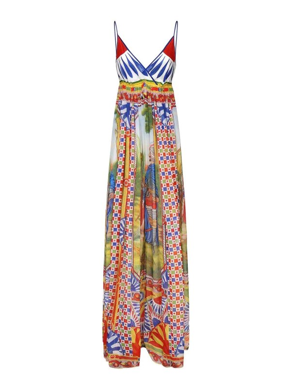 DOLCE & GABBANA: Vestidos largos - Vestido Midi - Multicolor