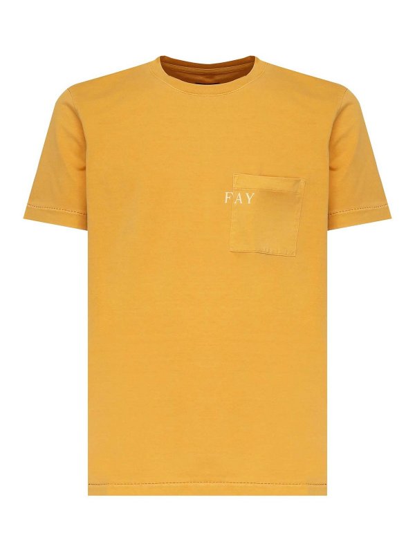 FAY: Tシャツ - Tシャツ - ダークイエロー