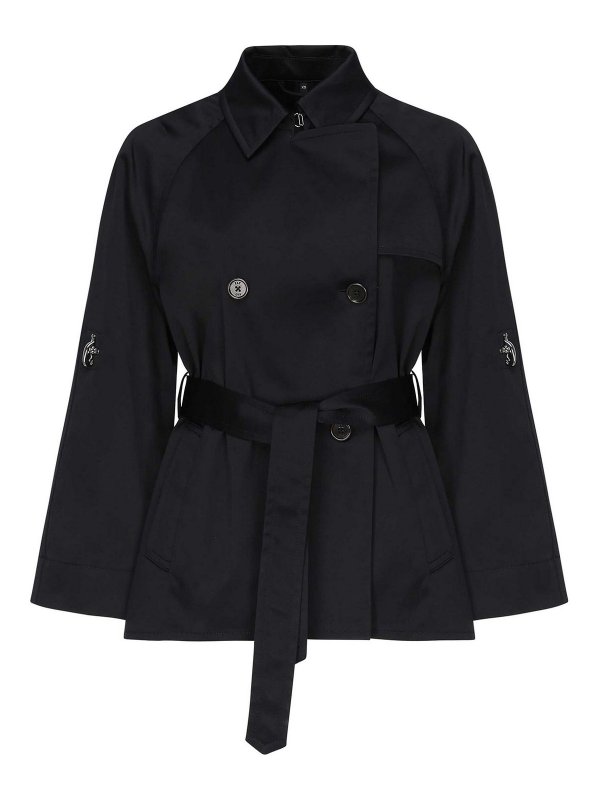 FAY: Capes &  Ponchos - Short Trench Coat In Wool And Cashmere