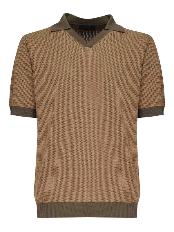 ZANONE: ポロシャツ - ポロシャツ - 緑