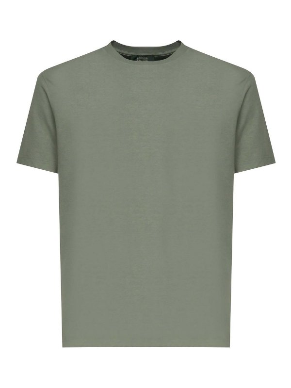 ZANONE: T-shirts - T-Shirt - Dunkelgrün