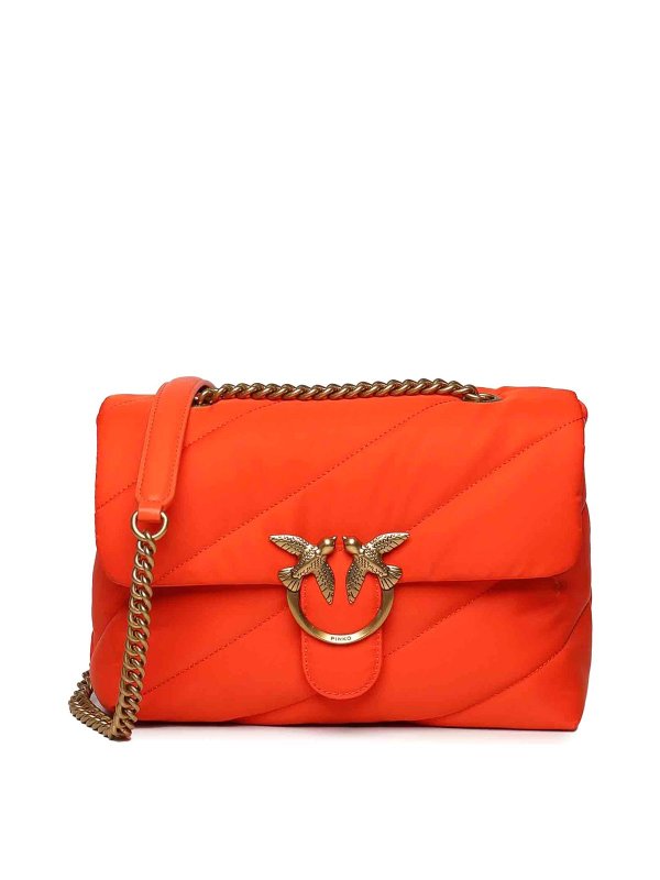 Pinko: borse a tracolla - Borsa in tessuto trapuntato in borsa love