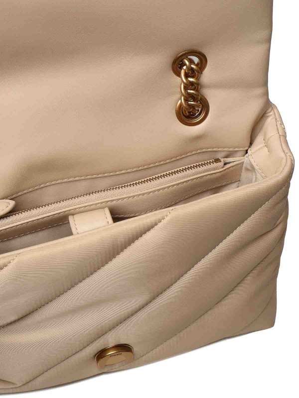 Love Bag Quilted Fabric Shoulder Bag shop online: Pinko