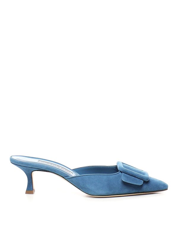 MANOLO BLAHNIK: Mules - Mules - Bleu