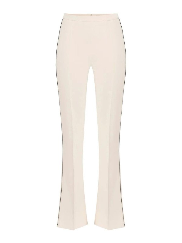 ELISABETTA FRANCHI: カジュアルトラウザー - カジュアルパンツ - 白