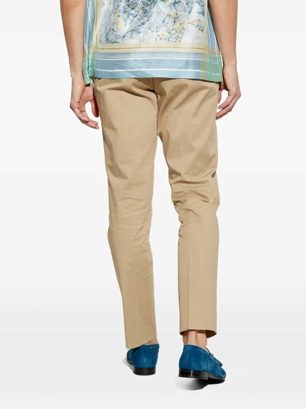 ETRO: casual trousers online - Carrot Leg Trousers W/Zipped Pockets