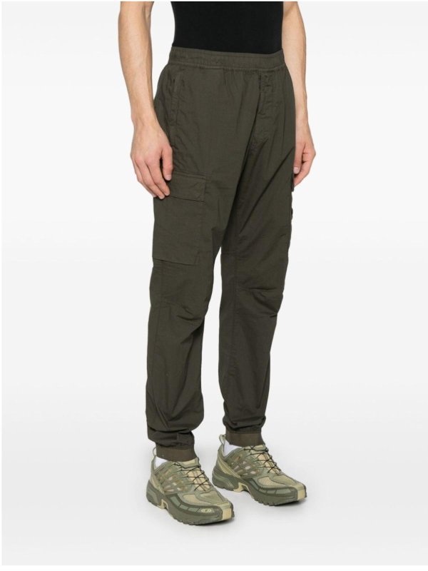 STONE ISLAND: casual trousers online - Regular TapaD Military Green trousers