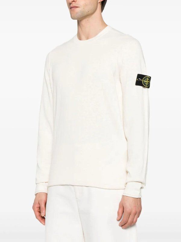 The Best Shops STONE ISLAND: boat necks - Ivory shirt