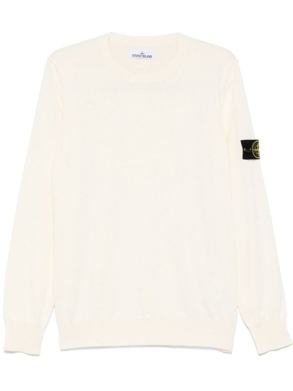 Pull Col Bateau - Crème shop online: STONE ISLAND