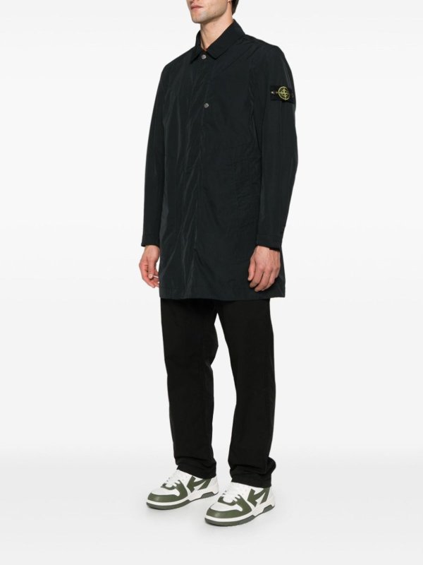 STONE ISLAND: cappotti lunghi online - Capospalla Lungo Nero