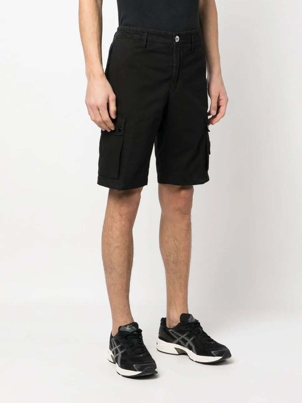 STONE ISLAND: Trousers Shorts online - Bermuda Slim Black
