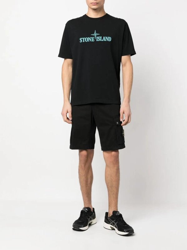 The Best Shops STONE ISLAND: Trousers Shorts - Bermuda Slim Black