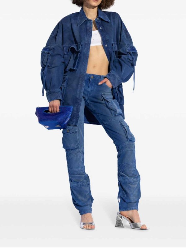 The Attico: casual trousers online - Long Pant Blue