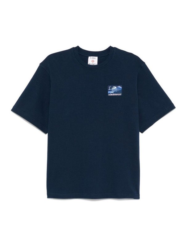 CASABLANCA: Tシャツ - Tシャツ - ダークブルー