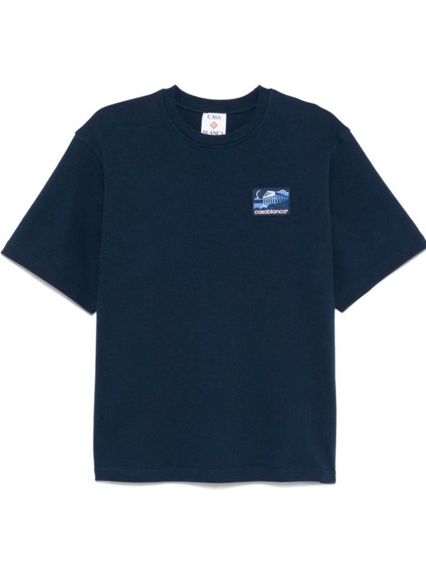 CASABLANCA: Tシャツ online - Tシャツ - ダークブルー
