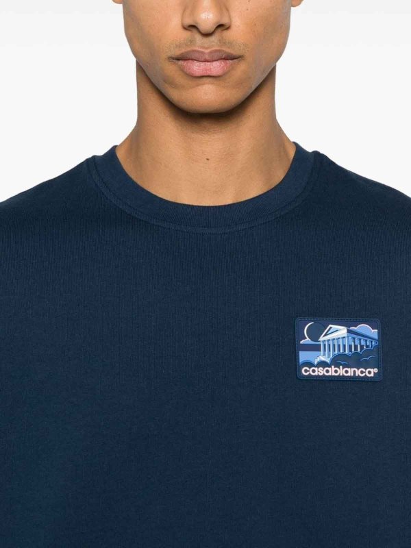 Tシャツ - ダークブルー shop online: CASABLANCA