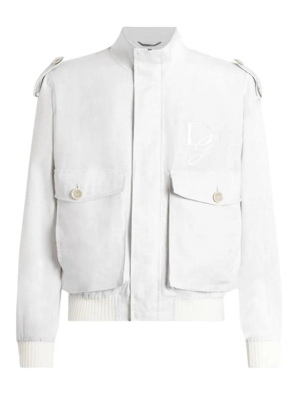 DOLCE & GABBANA: bombers - Linen bomber jacket