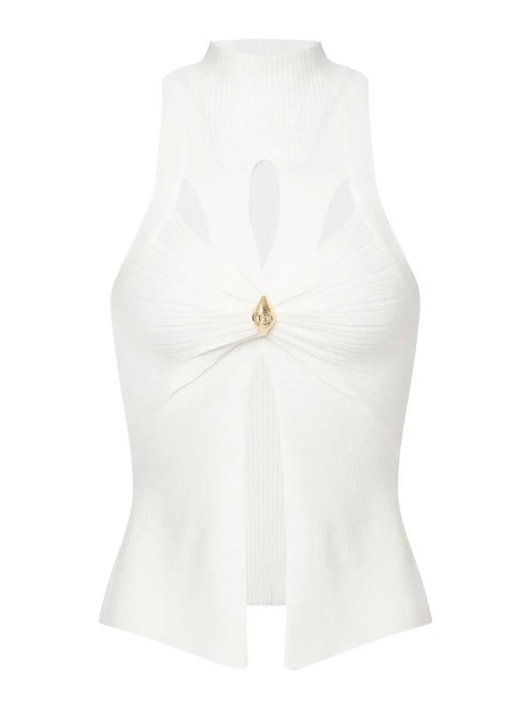 ELISABETTA FRANCHI: Tops & Débardeurs - Top - Crème