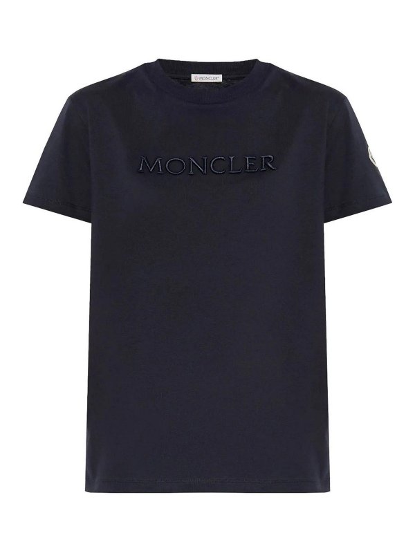 MONCLER: t-shirts - Ss T-Shirt Navy