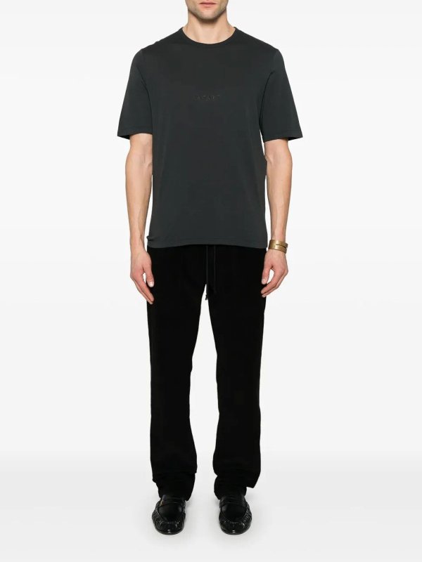 The Best Shops SAINT LAURENT: t-shirts - T Shirt Col Rond Manches Court