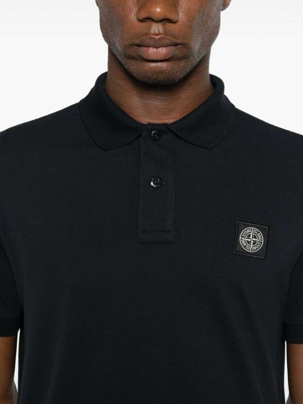 The Best Shops STONE ISLAND: polo shirts - Polo m/short slim fit bleu