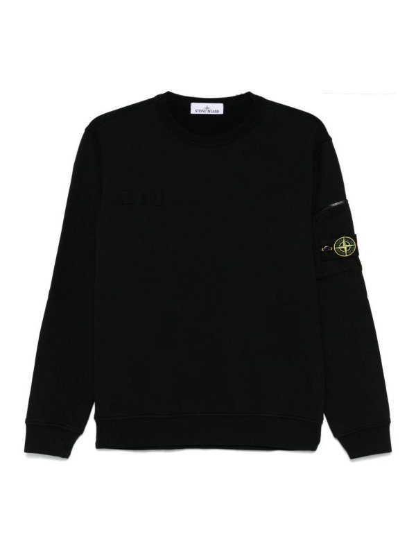 STONE ISLAND: スウェット＆セーター - スウェットシャツ/セーター - 黒