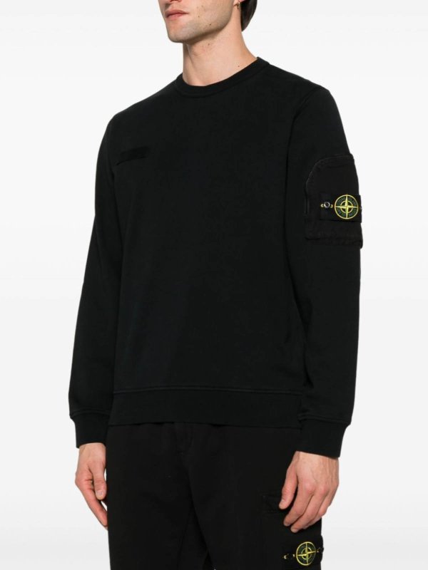 スウェットシャツ/セーター - 黒 shop online: STONE ISLAND