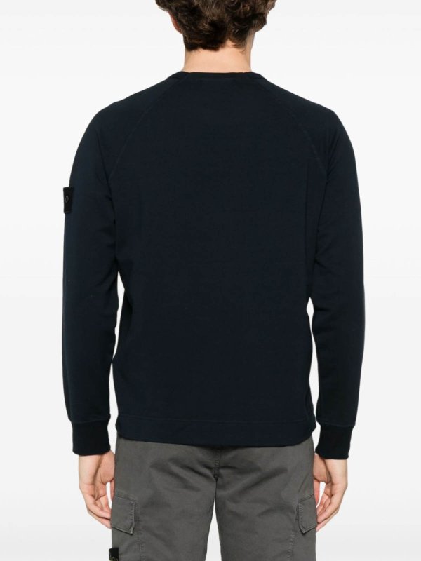 STONE ISLAND: Sweatshirts & Sweaters online - Bleu Ghost sweatshirt