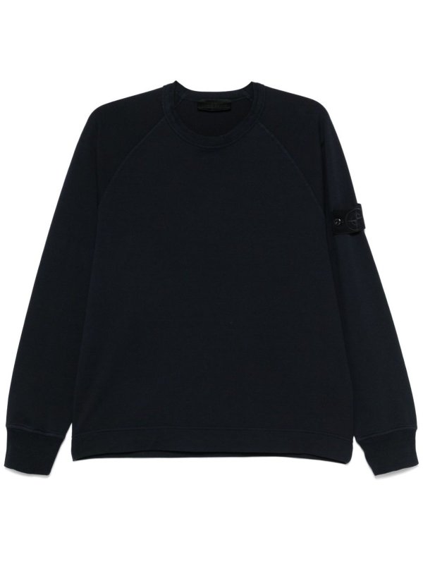 The Best Shops STONE ISLAND: Sweatshirts & Sweaters - Bleu Ghost sweatshirt