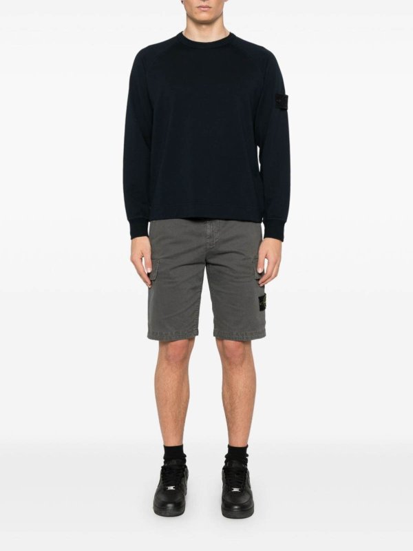 Bleu Ghost sweatshirt shop online: STONE ISLAND