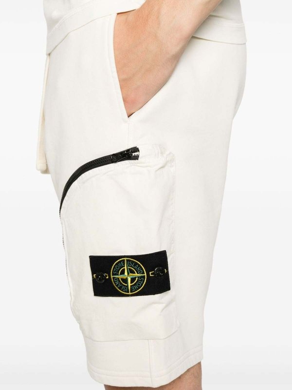 The Best Shops STONE ISLAND: トラウザーショーツ - ショートパンツ - クリーム