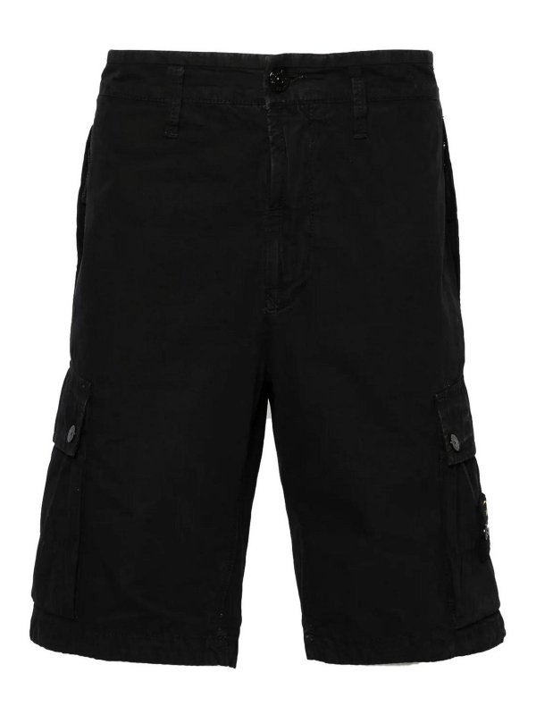 STONE ISLAND: Trousers Shorts - Bermuda Slim Bleu