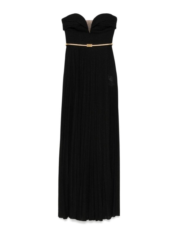 ELISABETTA FRANCHI: cinture - Abito Donna Con Cintura Nero