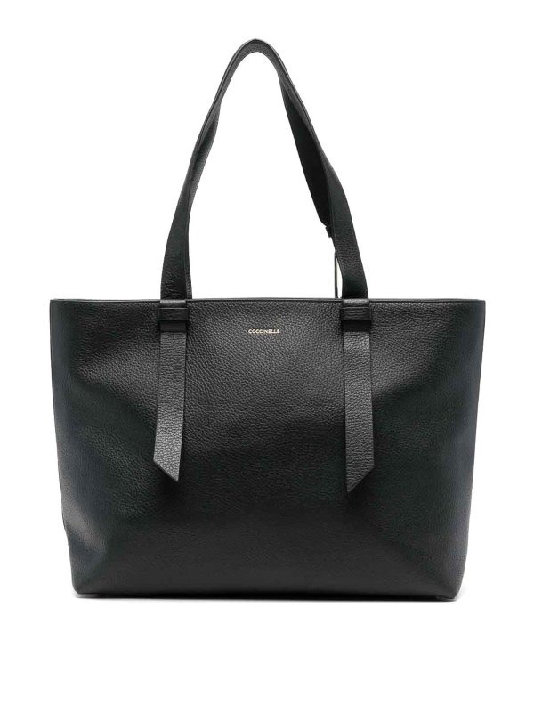 COCCINELLE: totes bags - Handbag Grained Leather / Noir Noir
