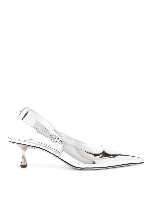 JIMMY CHOO: court shoes - Amel 50 Qui Silver slingback
