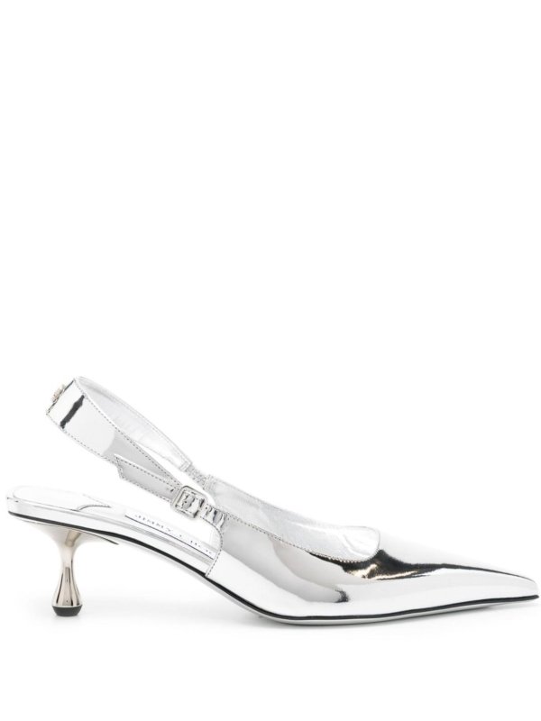 JIMMY CHOO: court shoes online - Amel 50 Qui Silver slingback