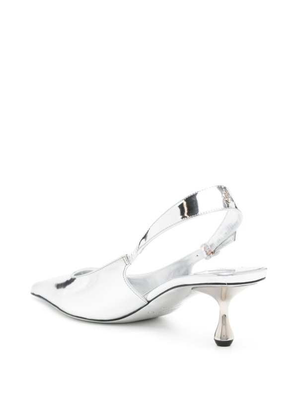 Amel 50 Qui Silver slingback shop online: JIMMY CHOO