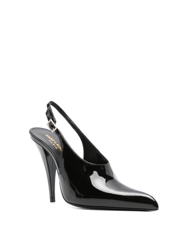 SAINT LAURENT: court shoes online - Leather black pumps