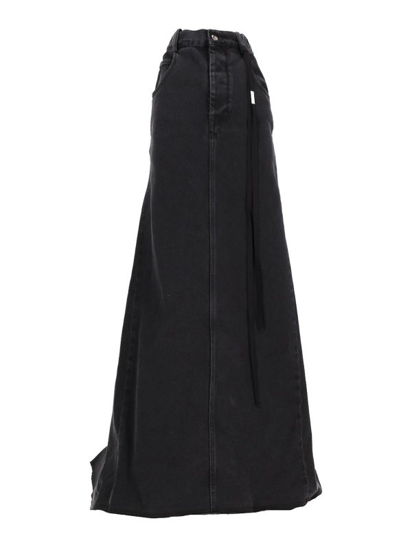 ANN DEMEULEMEESTER: Long skirts - Goele 5-Pockets Comfort Skirt Faded Denim