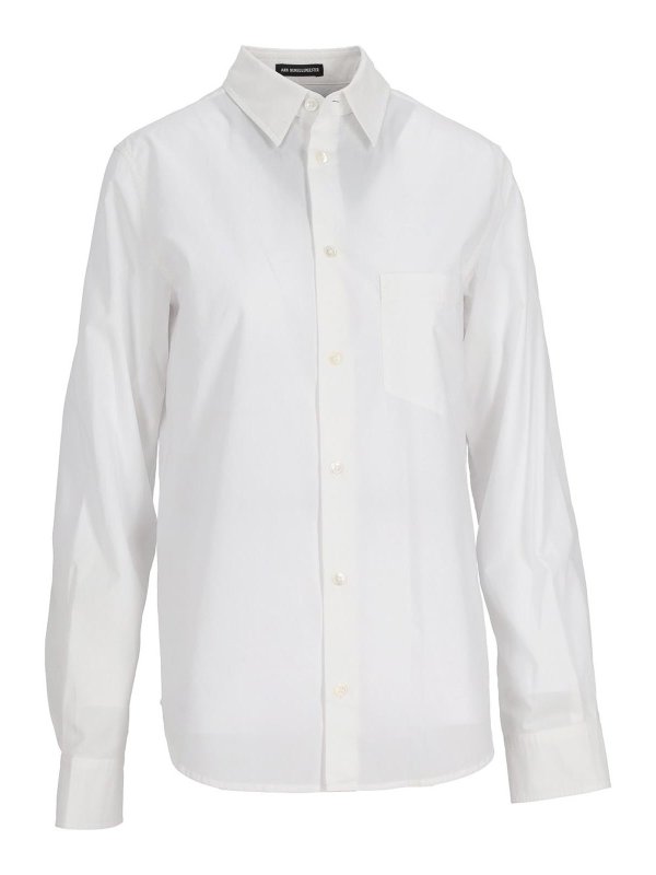 ANN DEMEULEMEESTER: shirts - Betty Fitted Shirt Cotton Popeline