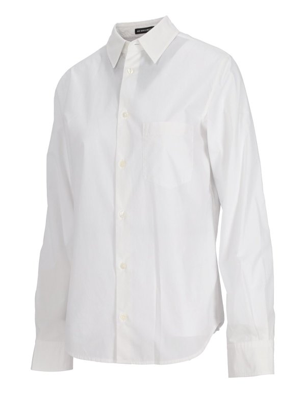ANN DEMEULEMEESTER: shirts online - Betty Fitted Shirt Cotton Popeline