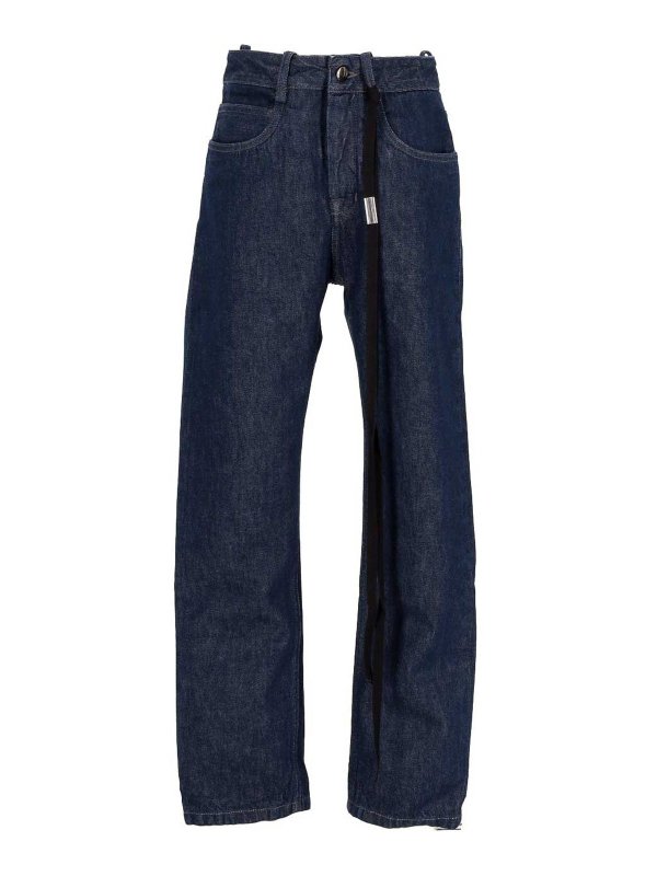 ANN DEMEULEMEESTER: Trousers Shorts - Slim Fit Cropped Trousers Selvedge