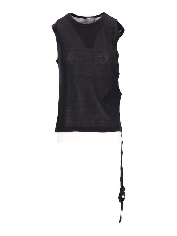 ANN DEMEULEMEESTER: Tops & Tank tops - Biba Sleeveless Top Viscose Cotton Rib