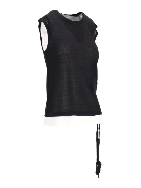 The Best Shops ANN DEMEULEMEESTER: Tops & Tank tops - Biba Sleeveless Top Viscose Cotton Rib