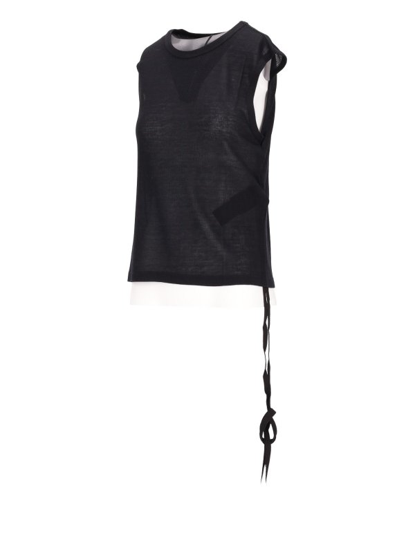 ANN DEMEULEMEESTER: Tops & Tank tops online - Biba Sleeveless Top Viscose Cotton Rib