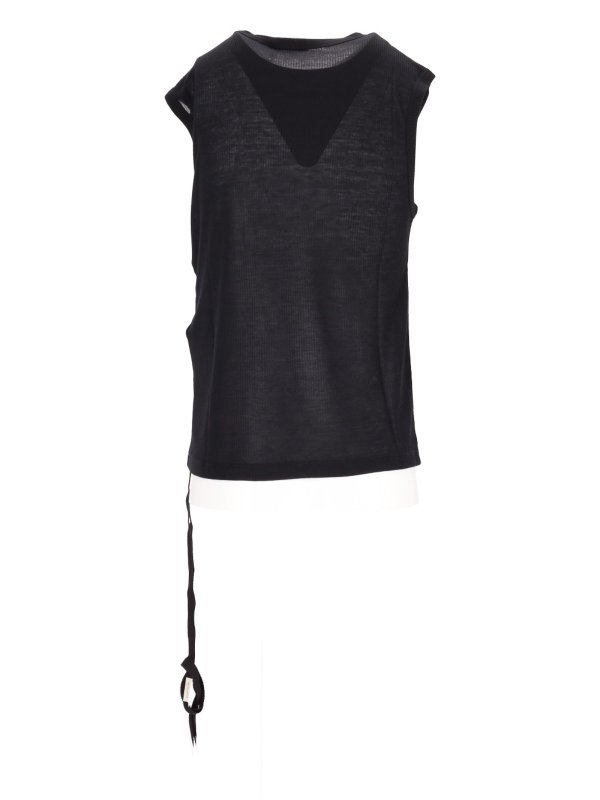 Biba Sleeveless Top Viscose Cotton Rib shop online: ANN DEMEULEMEESTER