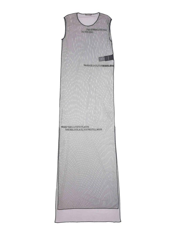 ANN DEMEULEMEESTER: knee length dresses - Seda Sleeveless Tulle Dress With Pearls