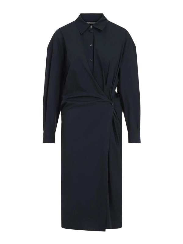LEMAIRE: knee length dresses - Draped Midi Dress